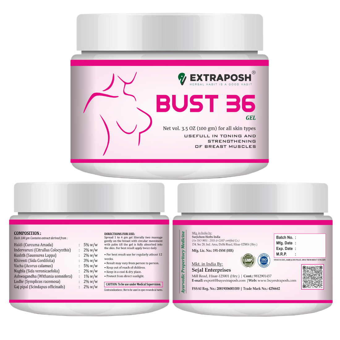 EXTRAPOSH BUST 36 GEL