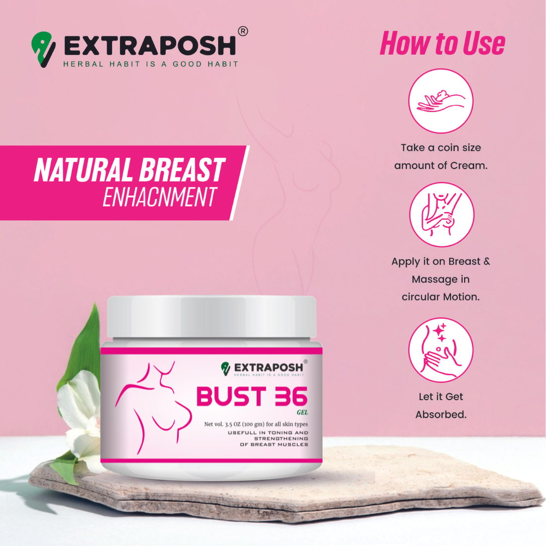 EXTRAPOSH BUST 36 GEL