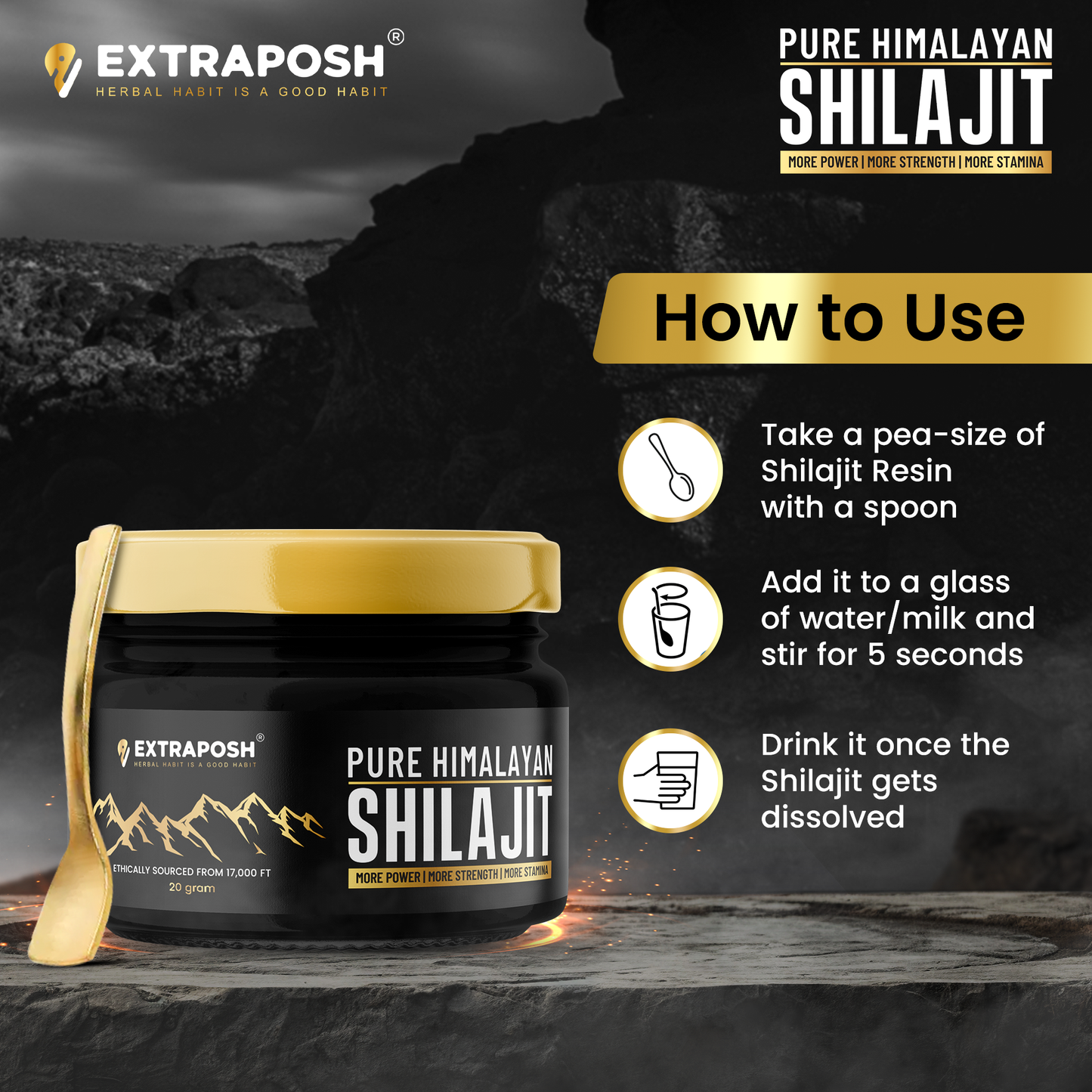 Shilajit Resin + Capsule Combo