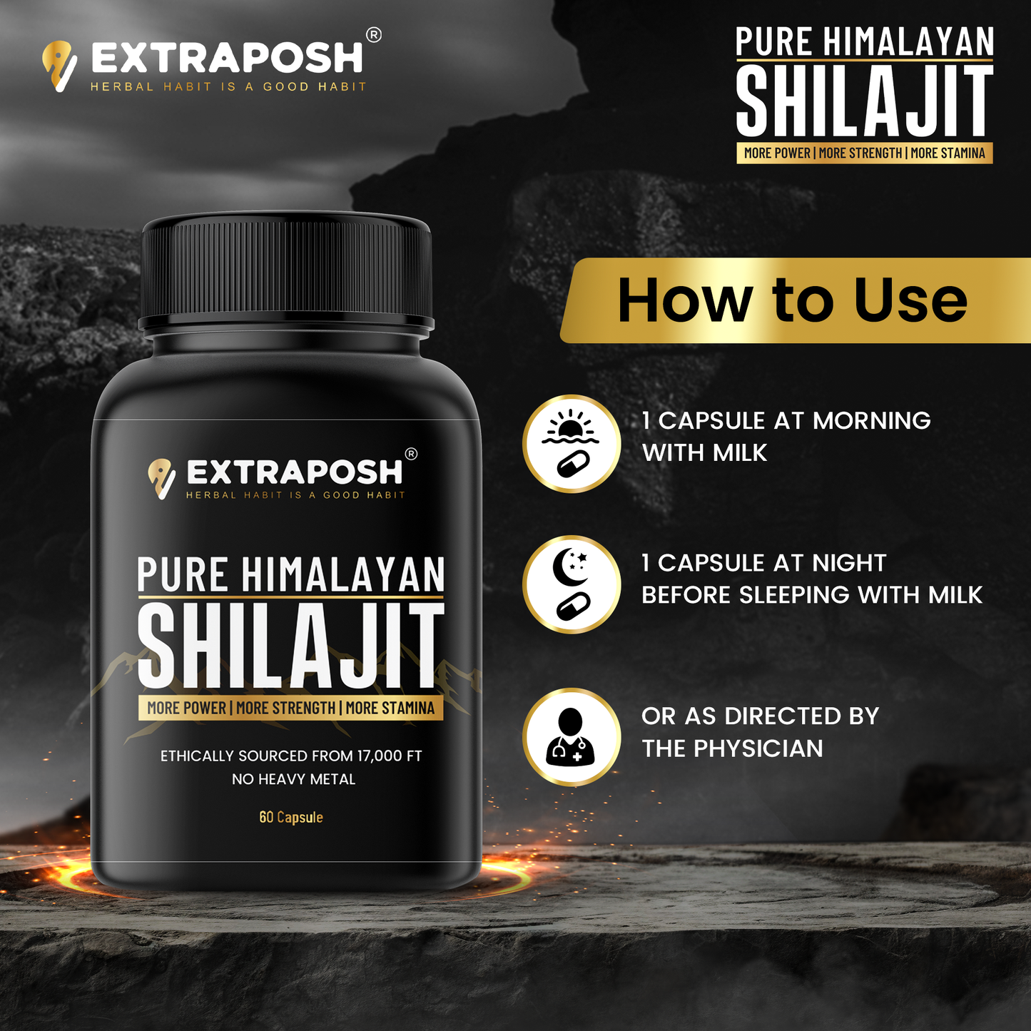 Shilajit Resin + Capsule Combo