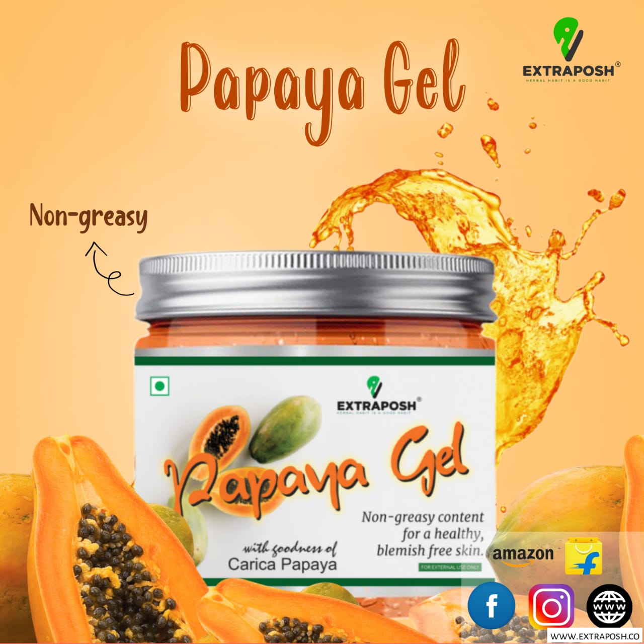 SKIN BLEMISHING AND NOURISHING PAPAYA GEL