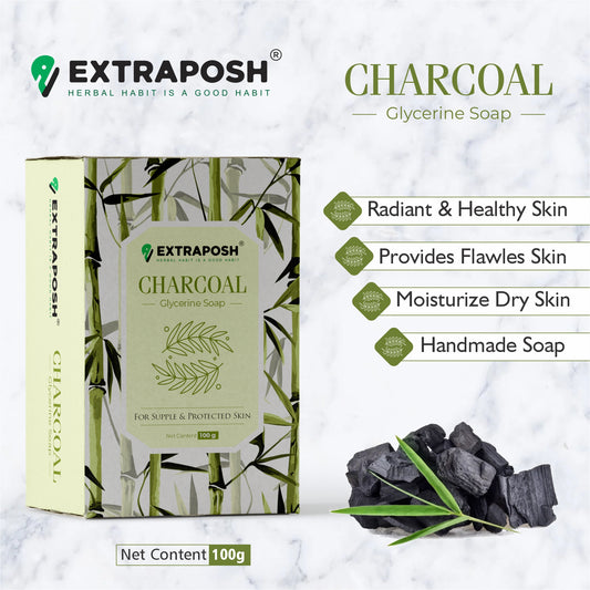 Charcoal Soap, Removes Blackheads ,Dead Skin Cells Handmade No Sulfate Chemical Paraffin 100 % Natural & Safe