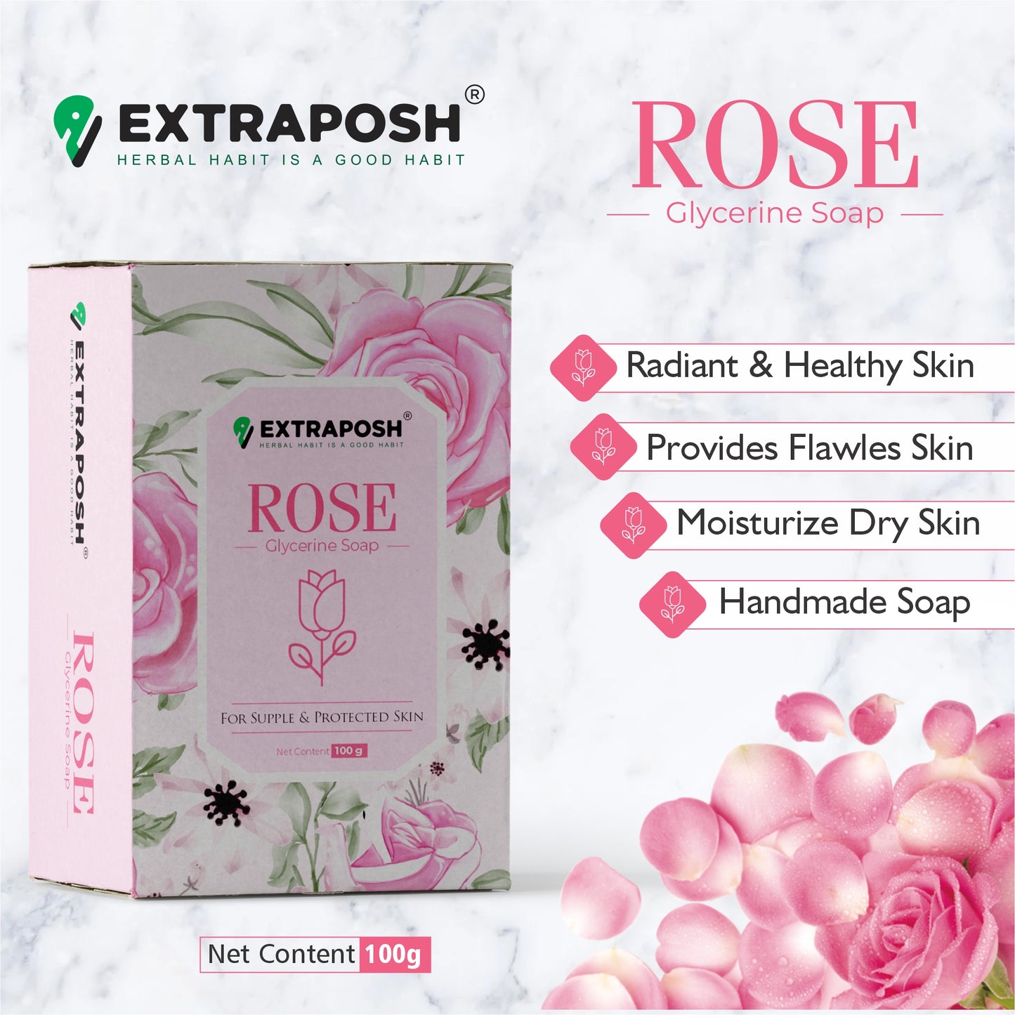 SKIN SMOOTHENING ORGANIC ROSE SOAP