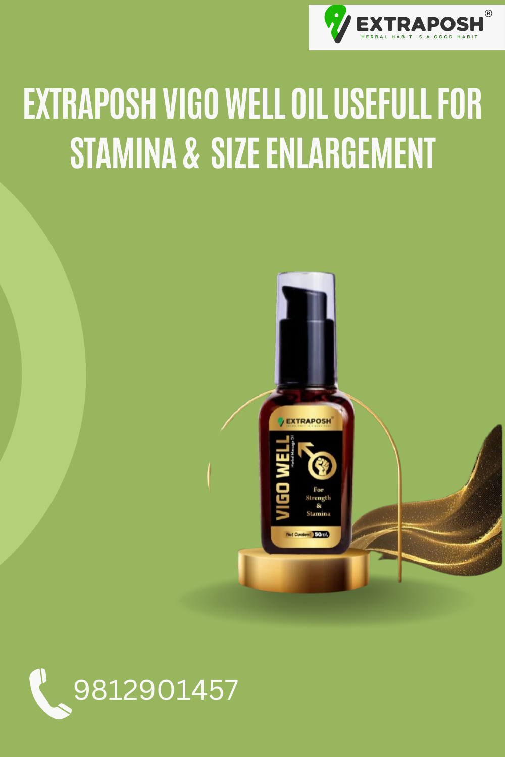 Vigo well oil herbal massage oil for stamina and enlargement