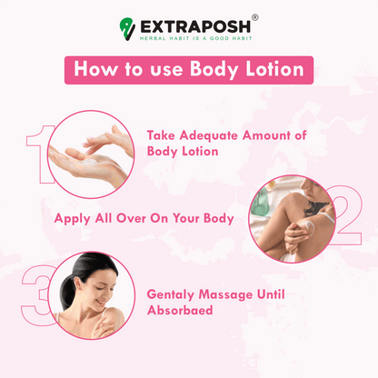 rose body lotion uses is simple just take small amount of lotion on your palm and gently massage untill absorbaed
