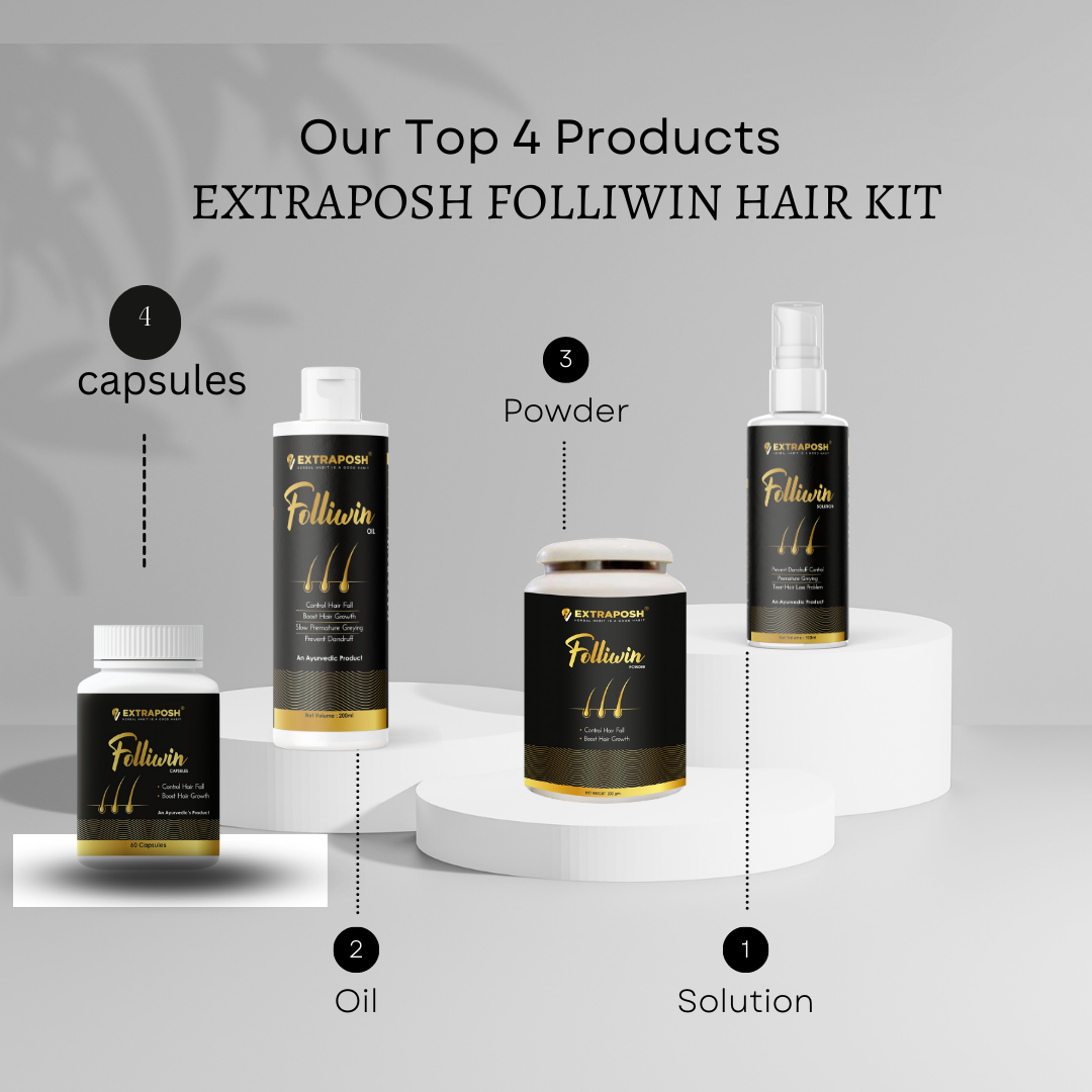 Extraposh Folliwin Hair Kit for Hair Regrowth & Nourishment - Complete Hair Protection