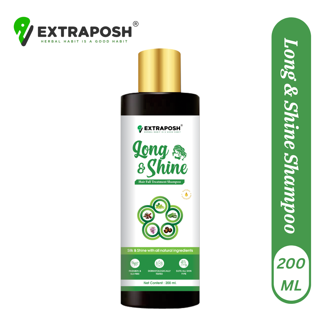 HERBAL LONG & SHINE SHAMPOO FOR HAIR TREATMENT