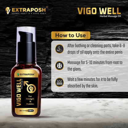 Vigo Well Oil is beneficial for improving stamina and increasing size.